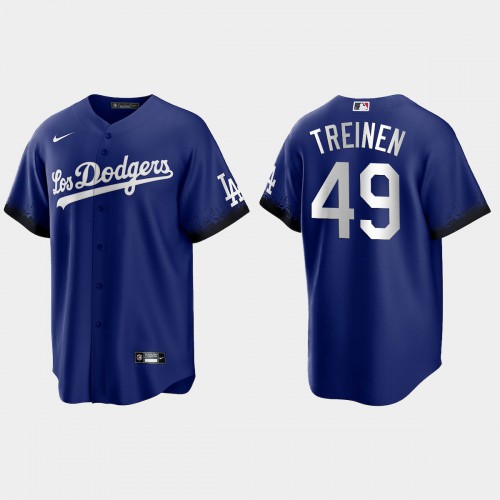 Los Angeles Los Angeles Dodgers #49 Blake Treinen Nike Men’s 2021 City Connect Game MLB Jersey Royal Men’s