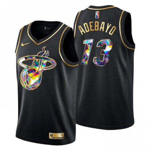 Miami Miami Heat #13 Bam Adebayo Men’s Golden Edition Diamond Logo 2021/22 Swingman Jersey – Black Men’s