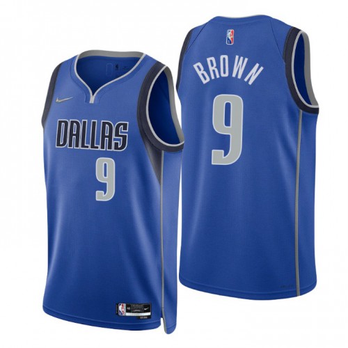 Nike Dallas Mavericks #9 Moses Brown Blue Men’s 2021-22 NBA 75th Anniversary Diamond Swingman Jersey – Icon Edition Men’s
