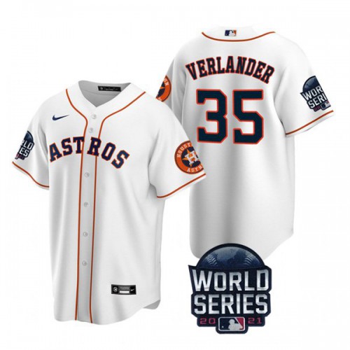 Houston Houston Astros #35 Justin Verlander Youth Nike 150th Anniversary 2021 World Series Authentic MLB Jersey – White Youth