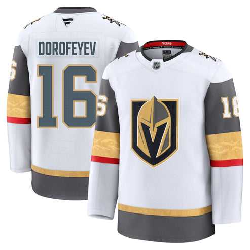 Men%27s Vegas Golden Knights #16 Pavel Dorofeyev White Away Authentic Jersey Dzhi