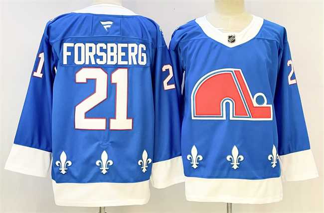 Men%27s Colorado Avalanche #21 Peter Forsberg Blue 2025 Stitched Jersey