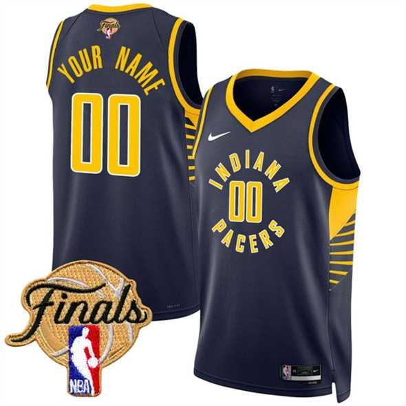 Men%27s Indiana Pacers Active Player Custom Navy 2025 Finals Icon Edition Stitched Basketball Jersey