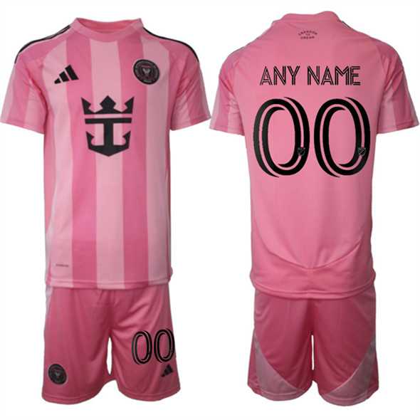 Men%27s Inter Miami CF Custom 25-26 Pink Home Soccer Jersey Suit