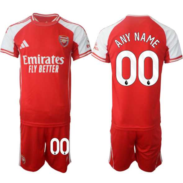 Men%27s Arsenal F.C Custom Red 2025 Home Soccer Jersey Suit