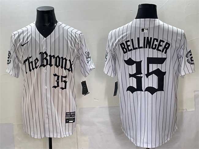 Men%27s New York Yankees #35 Cody Bellinger White Pinstripe %27Gothic Legacy Edition%27 Vapor Premier Limited Stitched Jersey