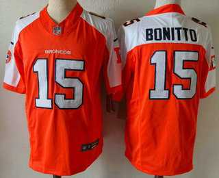Men%27s Denver Broncos #15 Nik Bonitto Orange Thanksgiving FUSE Vapor Jersey