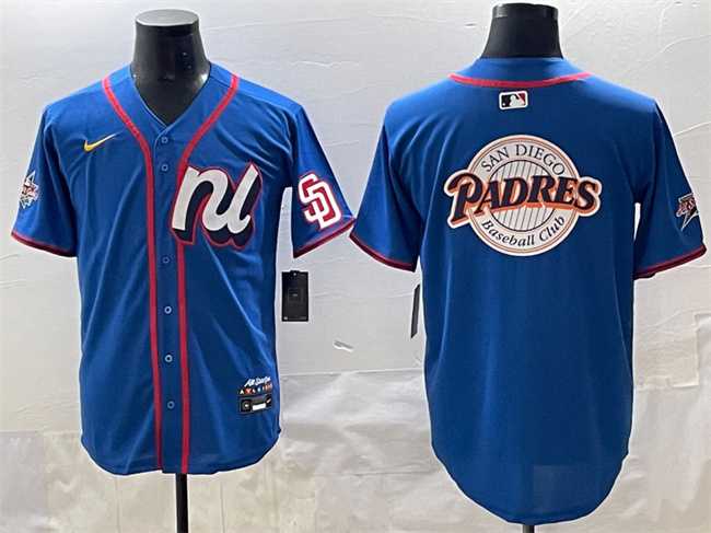 Men%27s National League San Diego Padres Team Big Logo Blue 2025 All-Star Edition Limited Stitched Baseball Jersey