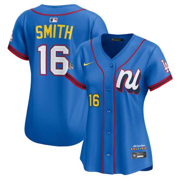Women%27s National League #16 Will Smith Blue 2025 All-Star Edition Limited Stitched Baseball Jersey(Run Small)