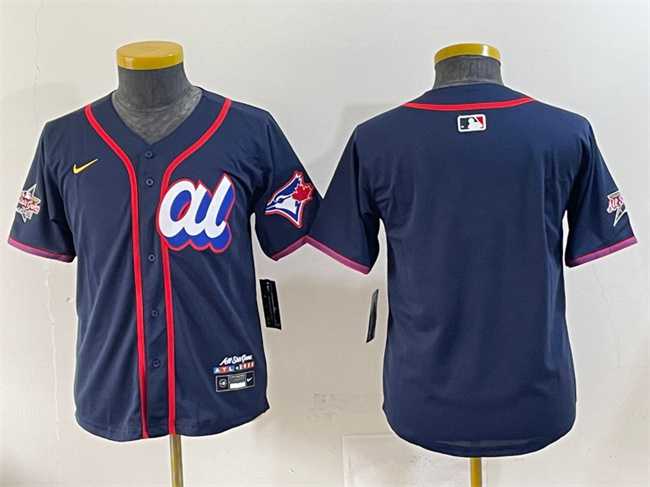 Women%27s American League Toronto Blue Jays Blank Navy 2025 All-Star Edition Limited Stitched Baseball Jersey(Run Small)