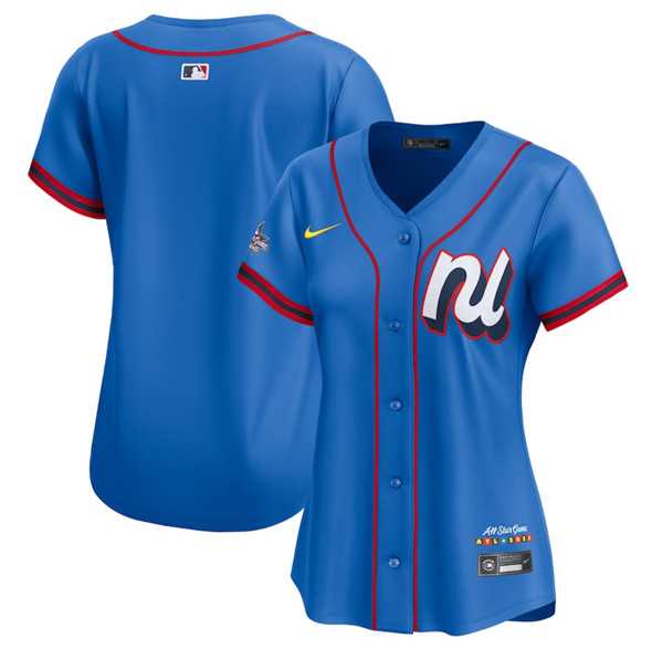 Women%27s National League Blank Blue 2025 All-Star Edition Limited Stitched Baseball Jersey(Run Small)