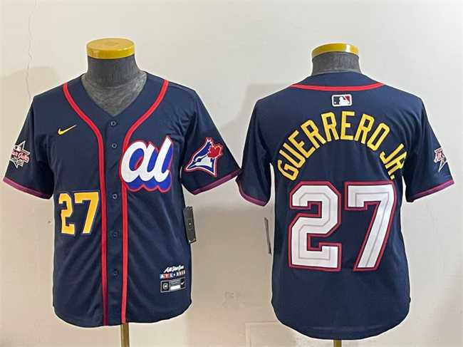Youth American League #27 Vladimir Guerrero Jr. Navy 2025 All-Star Edition Limited Stitched Baseball Jersey