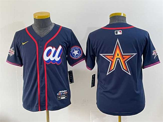Youth American League Houston Astros Team Big Logo Navy 2025 All-Star Edition Limited Stitched Baseball Jersey