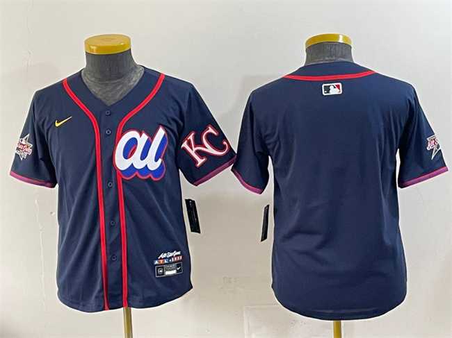 Youth American League Kansas City Royals Blank Navy 2025 All-Star Edition Limited Stitched Baseball Jersey