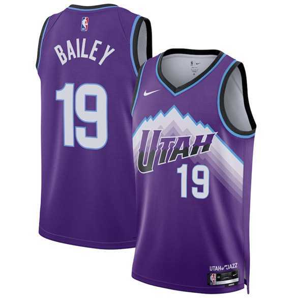 Men%27s Utah Jazz #19 Ace Bailey Purple 2025 Icon Edition Stitched Jersey Dzhi