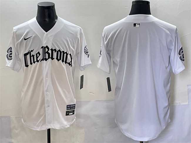 Men%27s New York Yankees Blank White %27Gothic Legacy Edition%27 Vapor Premier Limited Stitched Baseball Jersey