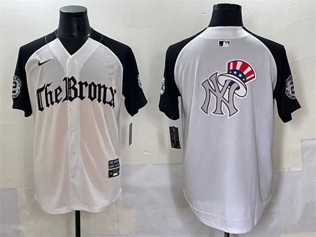 Men%27s New York Yankees Team Big Logo White Black %27Gothic Legacy Edition%27 Vapor Premier Limited Stitched Baseball Jersey