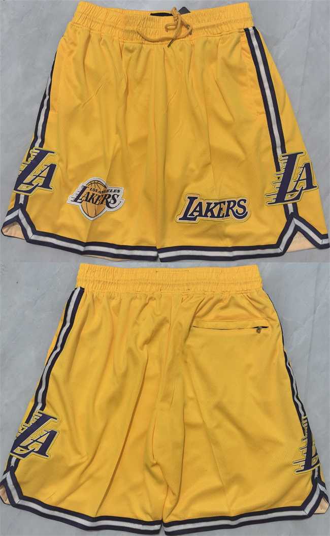 Men%27s Los Angeles Lakers Yellow 2025 Shorts