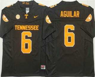 Men%27s Tennessee Volunteers #6 Joey Aguilar Black FUSE College Football Jersey