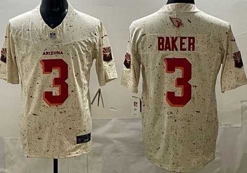 Men%27s Arizona Cardinals #3 Budda Baker Limited Cream %27Rivalries%27 FUSE Vapor Jersey Dzhi