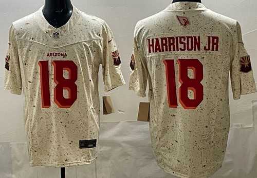 Men%27s Arizona Cardinals #18 Marvin Harrison Jr Limited Cream %27Rivalries%27 FUSE Vapor Jersey Dzhi