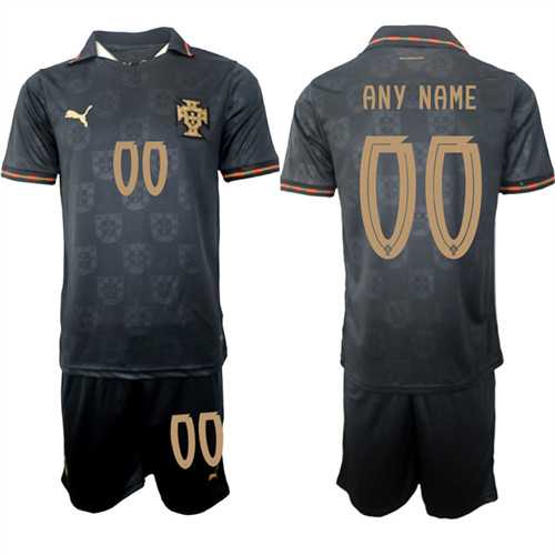 Men%27s Portugal Custom Any Name And Number National Team FIFA x World Cup 2026 Away Gray On Eusebio special edition Jersey