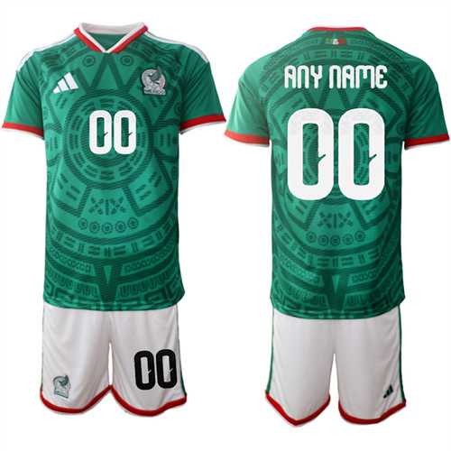 Men%27s Mexico Custom Any Name And Number National Team FIFA x World Cup 2026 Home Green On Field Jersey