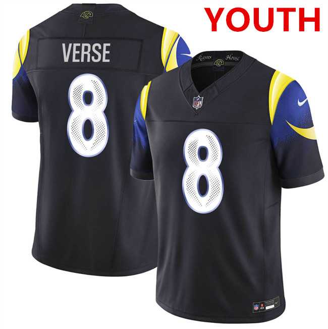 Youth los angeles rams #8 jared verse midnight blue 2025 F.U.S.E. %27Rivalries%27 vapor limited stitched jersey Dzhi