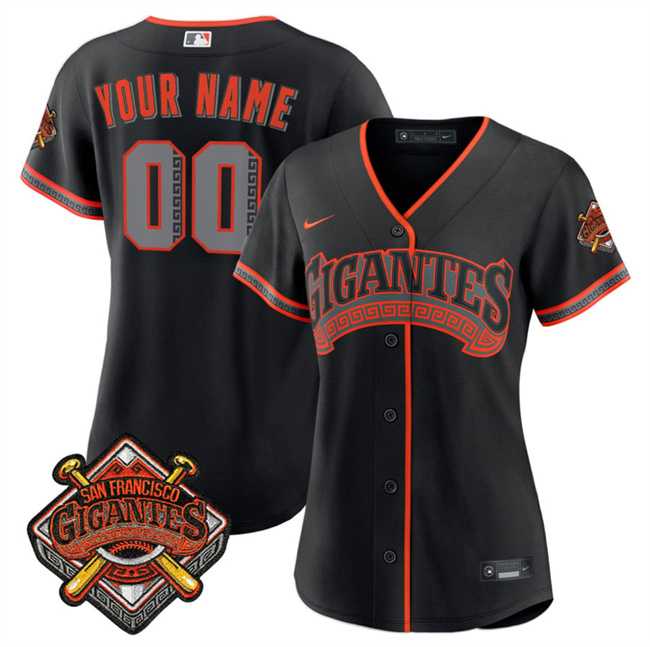Women%27s San Francisco Giants Active Player Custom Black 2026 Alternate Stadium Stitched Baseball Jersey (Run Small)