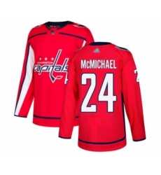 Men%27s Washington Capitals #24 Connor McMichael Red Home Hockey Jersey Dzhi