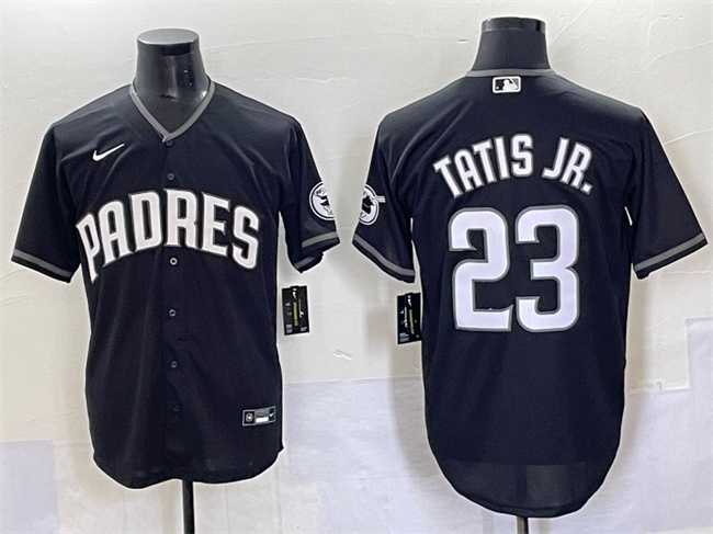 Men%27s San Diego Padres #23 Fernando Tatis Jr. Black Stitched Baseball Jersey