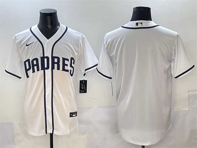 Men%27s San Diego Padres Blank White Cool Base Stitched Baseball Jersey