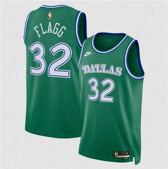 Men%27s Dallas Mavericks #32 Cooper Flagg Green 2025 Classic Edition Stitched Jersey Dzhi