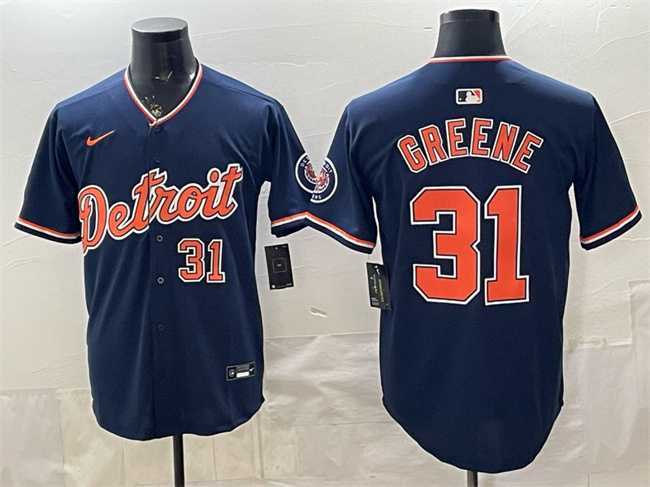 Men%27s Detroit Tigers #31 Riley Greene Navy 2026 Alternate Vapor Premier Limited Stitched Jersey