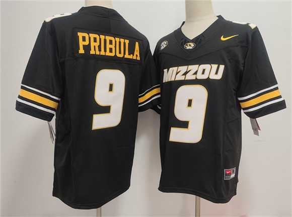 Men%27s Missouri Tigers #9 Beau Pribula F.U.S.E. Black Stitched Jersey