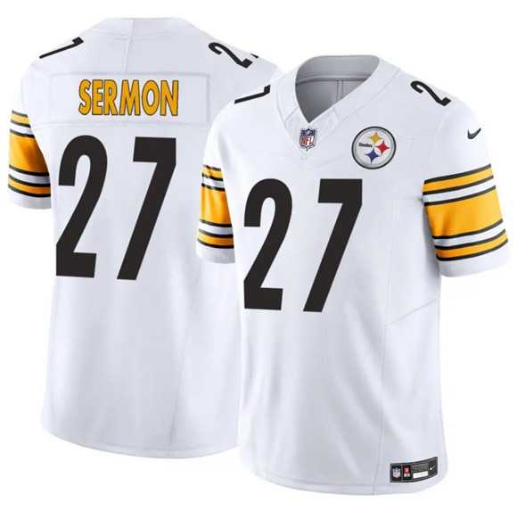 Men & Women & Youth Pittsburgh Steelers #27 Trey Sermon White 2025 F.U.S.E. Vapor Limited Stitched Jersey