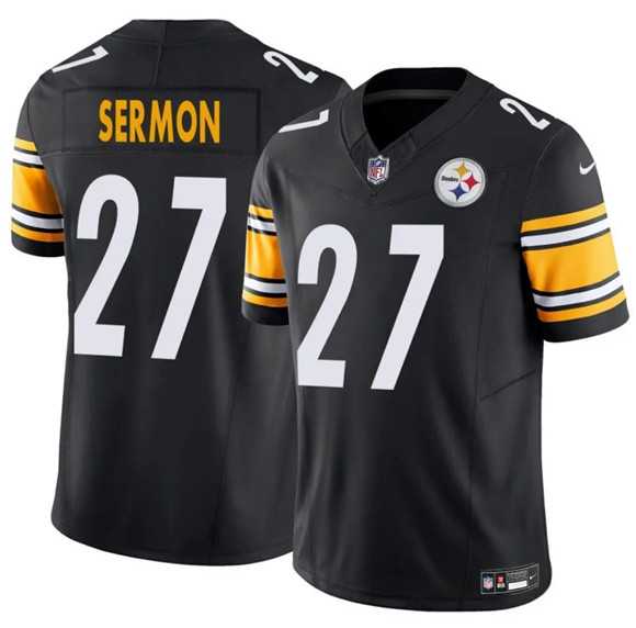 Men & Women & Youth Pittsburgh Steelers #27 Trey Sermon Black 2025 F.U.S.E. Vapor Untouchable Limited Stitched Jersey