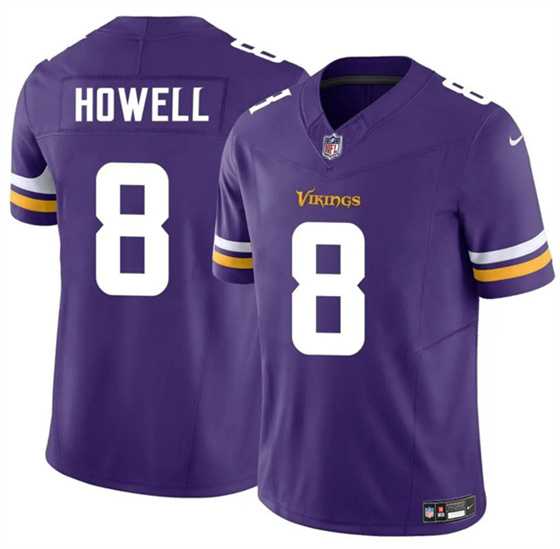 Men & Women & Youth Minnesota Vikings #8 Sam Howell Purple 2024 F.U.S.E. Vapor Untouchable Limited Stitched Jersey