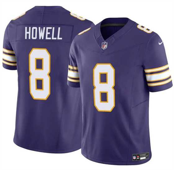 Men & Women & Youth Minnesota Vikings #8 Sam Howell Purple 2023 F.U.S.E. Throwback Vapor Untouchable Limited Stitched Jersey