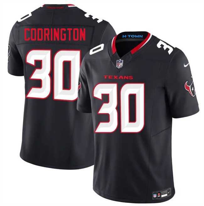 Men%27s Houston Texans #30 Brandon Codrington Navy 2026 F.U.S.E. Vapor Limited Stitched Jersey Dzhi