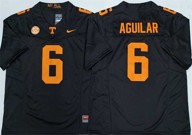 Men%27s Tennessee Volunteers #6 Joey Aguilar Black 2025 F.U.S.E. Stitched Jersey