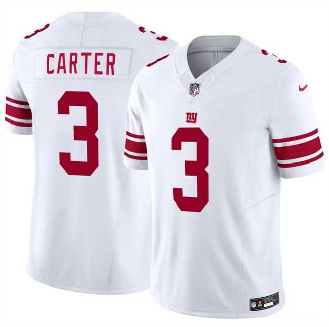 Men%27s New York Giants #3 Abdul Carter White 2026 F.U.S.E. Vapor Untouchable Limited Stitched Jersey Dzhi