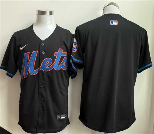 Men%27s New York Mets Blank Black 2025 Limited Stitched Jersey