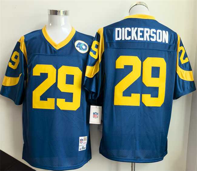 Men%27s Los Angeles Rams #29 Eric Dickerson Royal Throwback Football Stitched Jersey