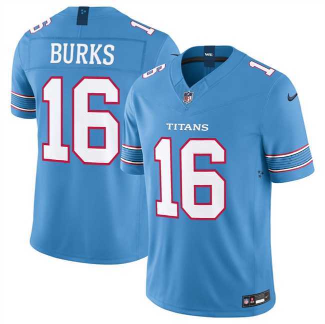 Men%27s Tennessee Titans #16 Treylon Burks Light Blue 2026 F.U.S.E. Vapor Limited Stitched Jersey Dzhi