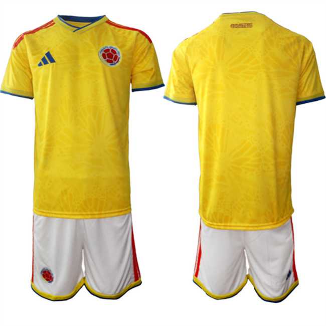 Men%27s Colombia Team Custom Yellow 2025-26 Home Soccer Jersey Suit