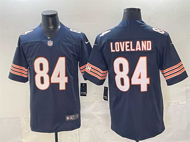 Men%27s Chicago Bears #84 Colston Loveland Navy Vapor Untouchable Stitched Jersey