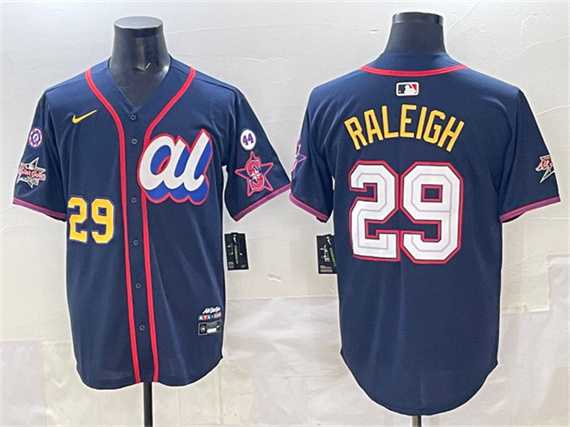 Men%27s American League #29 Cal Raleigh Navy 2025 All-Star Edition V3 Limited Stitched Jersey