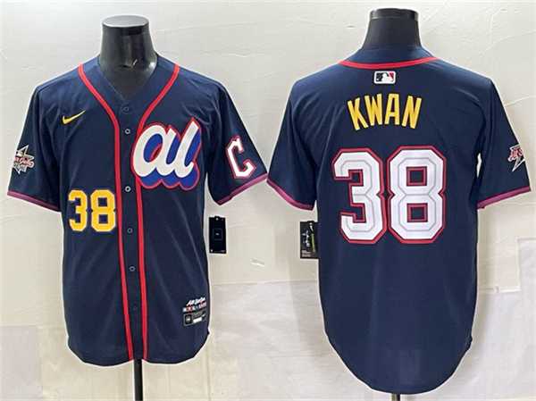 Men%27s American League #38 Steven Kwan Navy 2025 All-Star Edition Limited Stitched Jersey