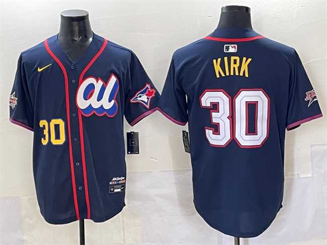 Men%27s American League #30 Alejandro Kirk Navy 2025 All-Star Edition Limited Stitched Jersey
